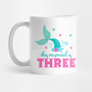 Mermaid Tail 3rd Birthday Mug